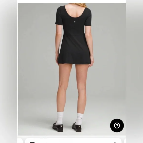 lululemon Align™ Short-Sleeve Dress with built in shorts in the color black - Picture 2 of 6